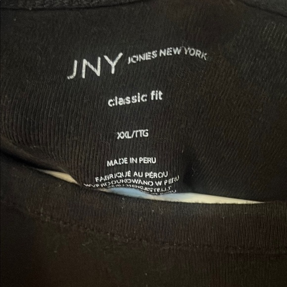 JONES NEW YORK Classic Black Women's Long sleeve tee size xxl - Picture 2 of 6